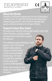 Long Black Waxed Motorcycle Jacket