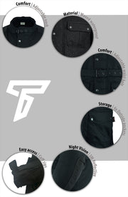 Long Black Waxed Motorcycle Jacket