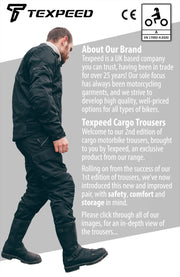 Motorbike Motorcycle Trousers Waterproof Cordura With CE Armour Protection Biker | Texpeed