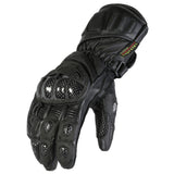 Leather Motorcycle Motorbike Biker Gloves Vented CE Carbon Knuckle Armour Pro | Texpeed