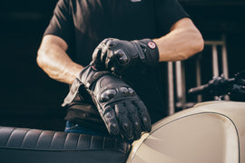 Motorbike Motorcycle Leather Gloves Winter Thermal Waterproof CE Armour Biker | Texpeed