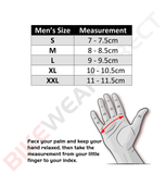 Motorbike Motorcycle Leather Gloves Winter Thermal Waterproof CE Armour Biker Size Chart | Texpeed