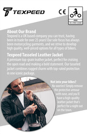 Tasselled Chopper Black Leather Motorcycle Jacket