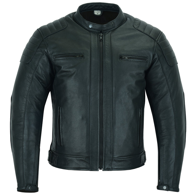 Touring Black Leather Motorcycle Jacket | Texpeed