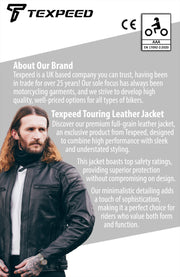 Touring Black Leather Motorcycle Jacket | Texpeed