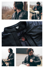 Touring Black Leather Motorcycle Jacket