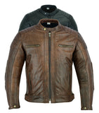 Touring Brown Leather Motorcycle Jacket