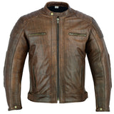 Touring Brown Leather Motorcycle Jacket | Texpeed
