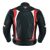 Racing Red Leather Motorcycle Jacket | Texpeed