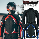 Racing Red Leather Motorcycle Jacket | Texpeed
