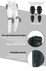 Cruiser Black Leather Motorcycle Trousers