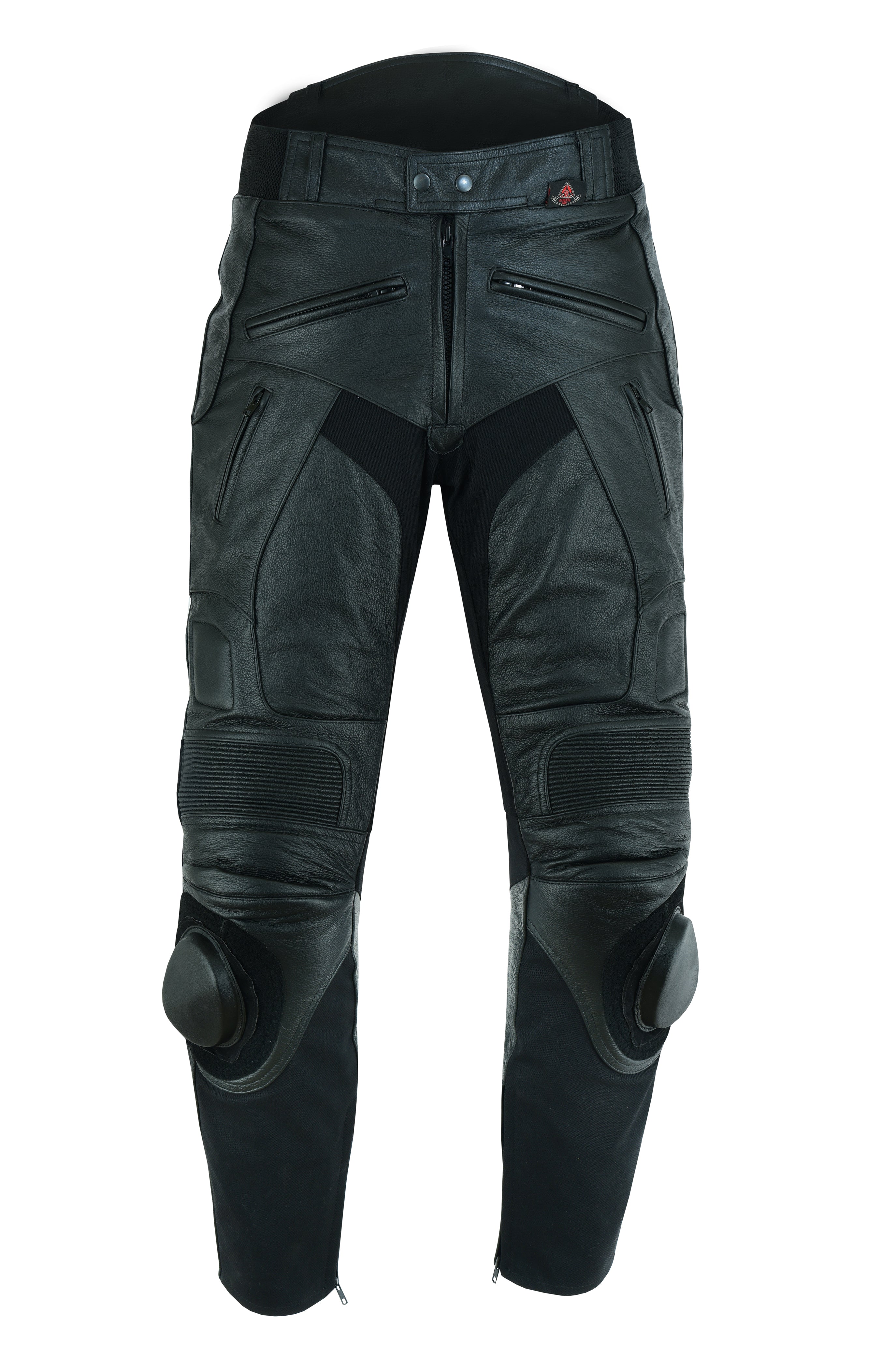 Cafe Racer Leather Motorcycle Pants Mens Sports Leather Biker
