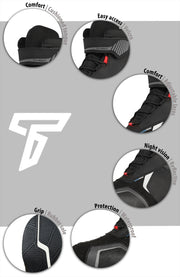 Leather & Synthetic Suede Waterproof CE Motorcycle Boots