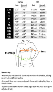 Womens Sturgis Black Leather Motorcycle Jacket Size Chart | Texpeed