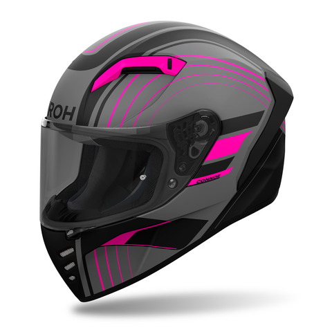 Airoh Connor Matt Black & Pink Motorcycle Helmet