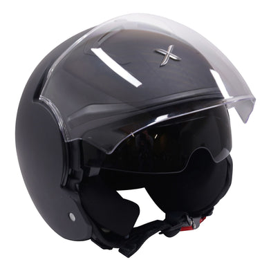 draxtar p-104 motorcycle helmet Texpeed Matt Black Axor Striker Open-Face Motorcycle Helmet