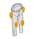 Hip & Knee Armour Protection For Motorcycle Jeans Or Trousers (Level 1)