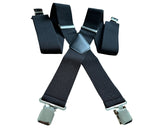 Motorcycle Trousers Braces Heavy Duty Clip Mens Elastic Biker Motorbike Pants