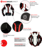 Childrens White Body Armour Bike MX Jacket