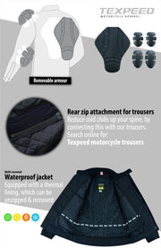 Long Black Waxed Motorcycle Jacket