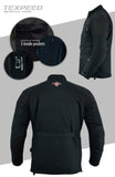 Long Black Waterproof Waxed Motorcycle Jacket