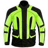 Hi-Vis Yellow Cordura Motorcycle Jacket