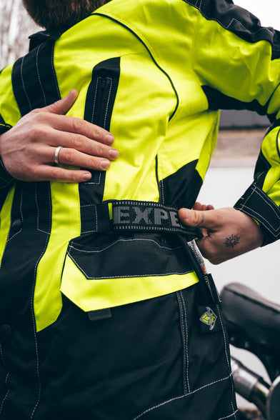 Waterproof Hi-Vis Yellow Cordura Motorcycle Jacket | Texpeed
