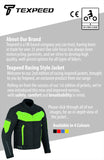 Racing Hi-Vis Yellow Cordura Motorcycle Jacket