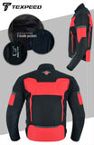 Racing Red Cordura Motorcycle Jacket