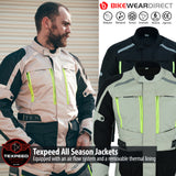 All Season White Cordura Motorcycle Jacket