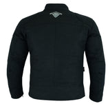 Short Black Waxed Motorcycle Jacket
