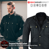 Short Black Waxed Motorcycle Jacket