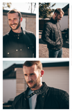 Short Black Waxed Motorcycle Jacket