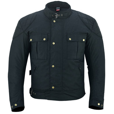 Waxed Cotton Motorbike Jacket with CE Armour | Texpeed
