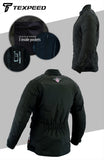 Long Black Cordura Motorcycle Jacket