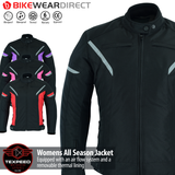 Women Motorcycle Jacket Ladies Motorbike Waterproof Moped With Biker Armour