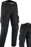 Cargo Waterproof Black Motorcycle Trousers
