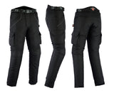 Cargo Waterproof Black Motorcycle Trousers