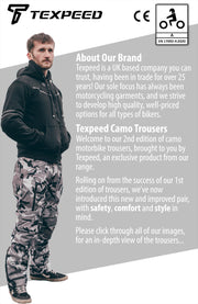 Camo Cordura Motorcycle Trousers