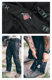 Motorbike Over Trousers Motorcycle Waterproof CE Knee Armour Rain Scooter Biker | Texpeed