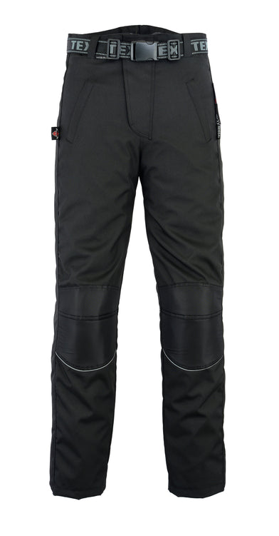 CE Armoured Waterproof Police Style Black Motorcycle Bike Trousers Inner Lining