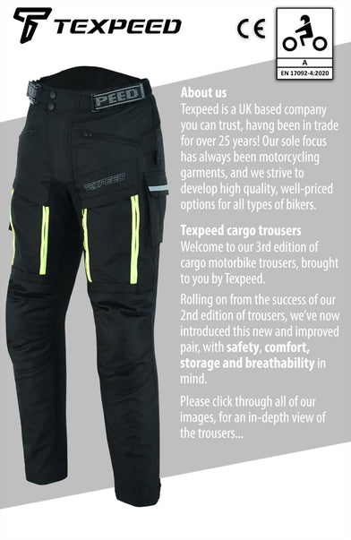 Buy Cordura Motorcycle Trousers with CE Armour | Texpeed