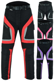 Womens Motorcycle Motorbike Trousers Waterproof Ladies With Biker Armour Protect