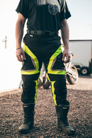 Hi-vis Motorcycle Trousers Motorbike Waterproof Pants With CE Protective Armour | Texpeed