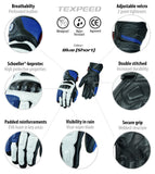 Leather Sports Armoured Motorcycle Gloves