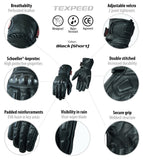 Leather Sports Armoured Motorcycle Gloves