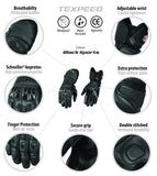 Leather Sports Armoured Motorcycle Gloves