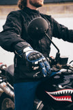 Leather Motorcycle Motorbike Biker Gloves Vented CE Carbon Knuckle Armour Pro