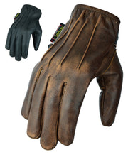 Motorbike Motorcycle Leather Short Gloves With Lined Aramid Biker Protection | Texpeed