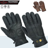 Soft Leather Motorcycle Gloves
